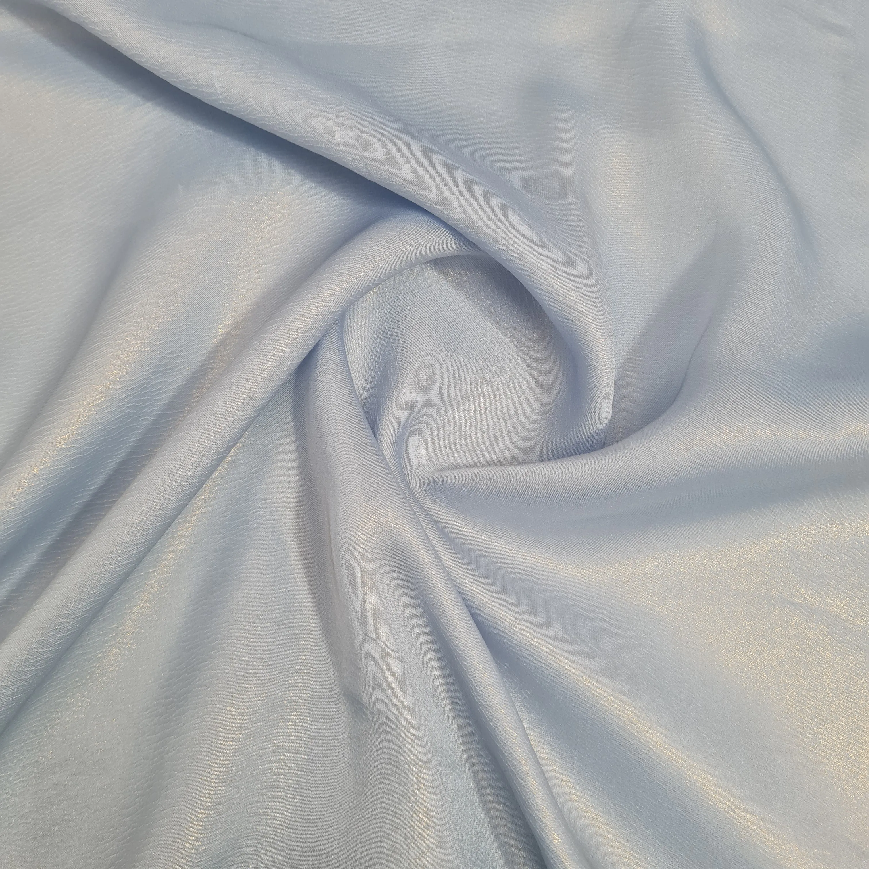 Sky Blue Solid Shimmer Georgrette Satin