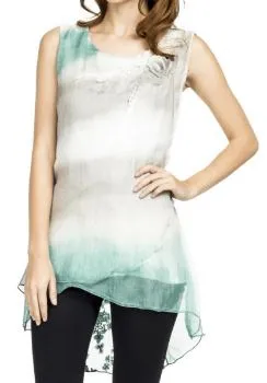 Sleeveless Silky Tunic