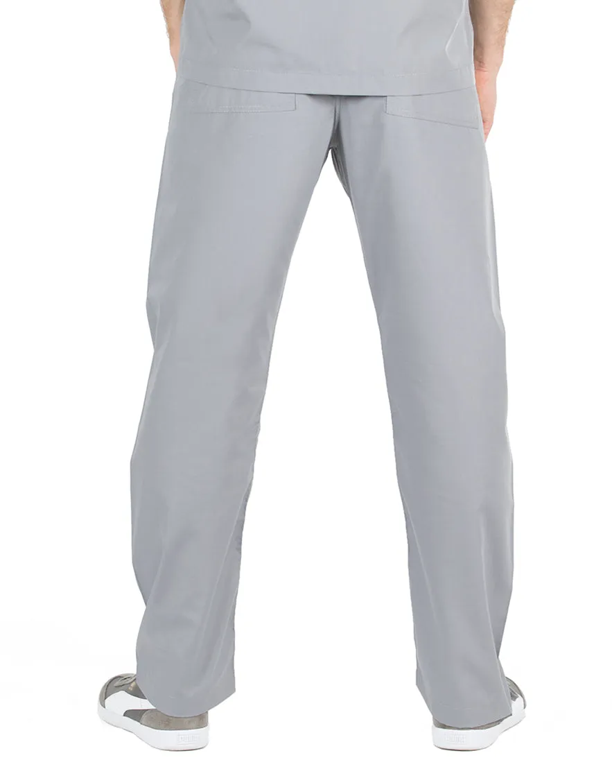 Small Petite Slate Grey David Simple Scrub Pants