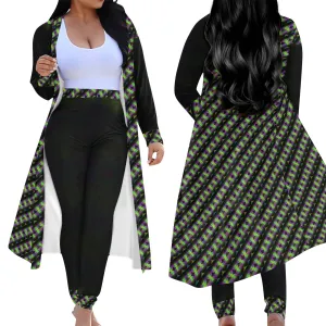 Snake Women's Long Sleeve Cardigan and Leggings 2pcs