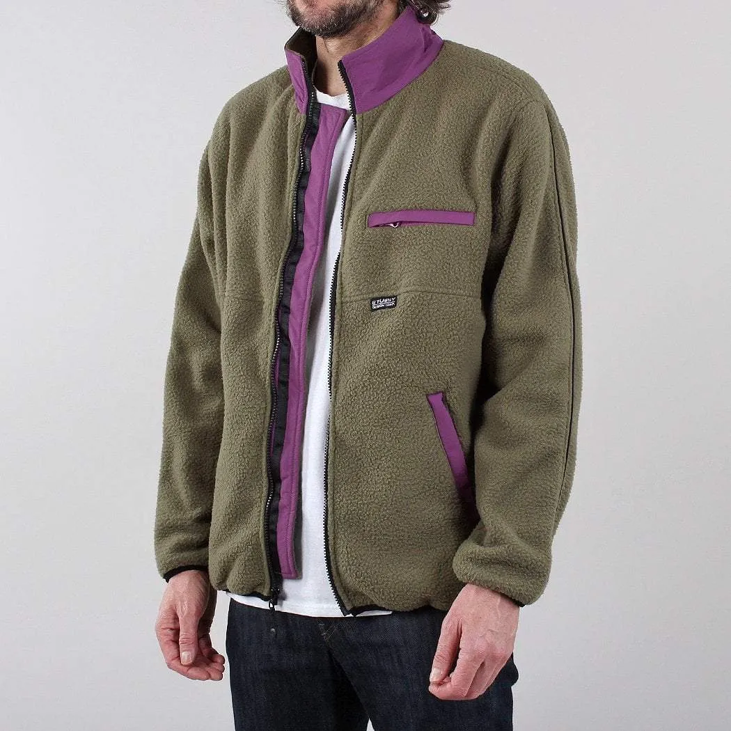 Stussy Nylon Mock Neck Fleece Jacket