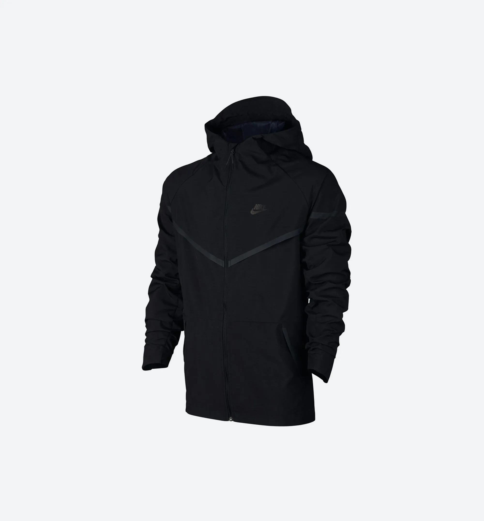 Tech Windrunner Mens Jacket - Black/Obsidian/Black