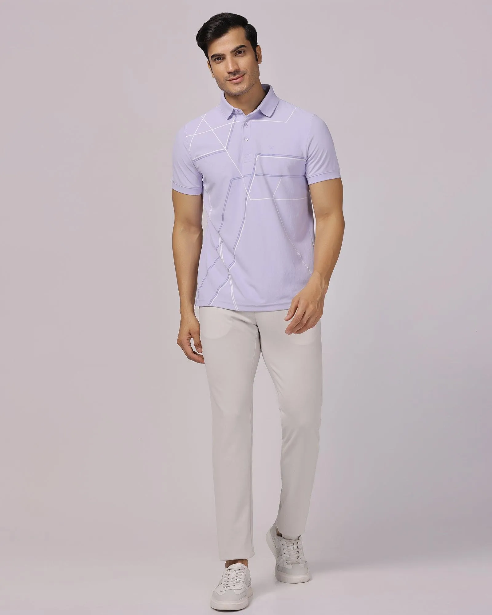 TechPro Polo Lilac Printed T-Shirt - Crocs