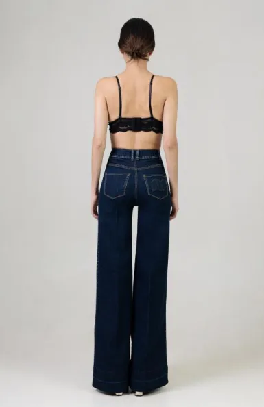 The Beyond Wide Leg Jeans - Dark Wash