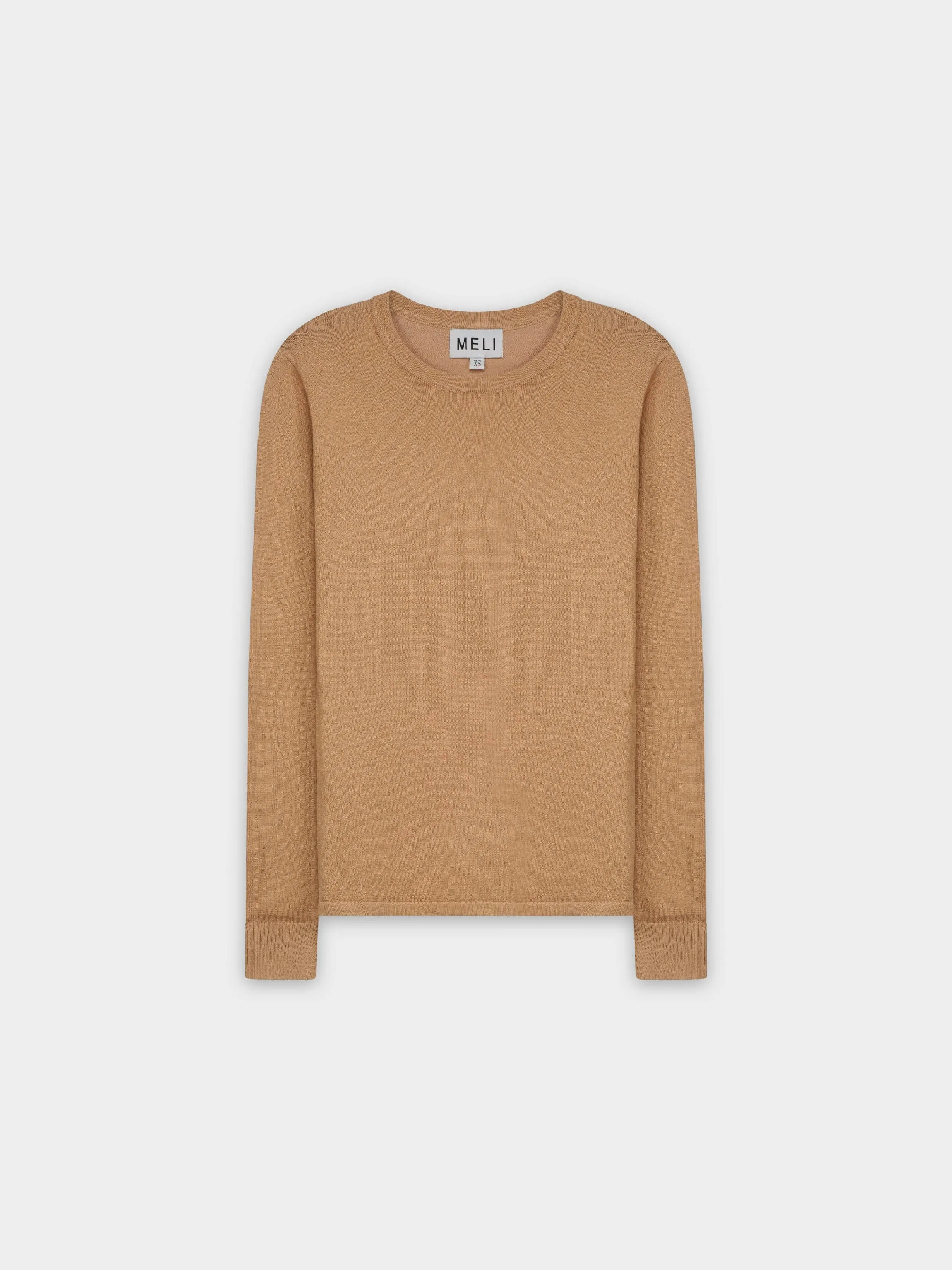 THIN KNIT CREW SWEATER-MAUVE