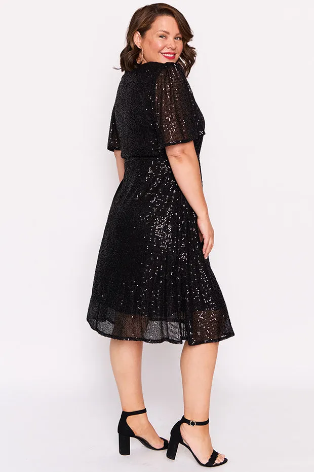 Tinsley Black Sequins Dress