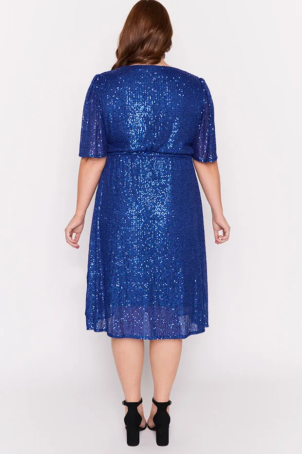 Tinsley Cobalt Sequins Dress