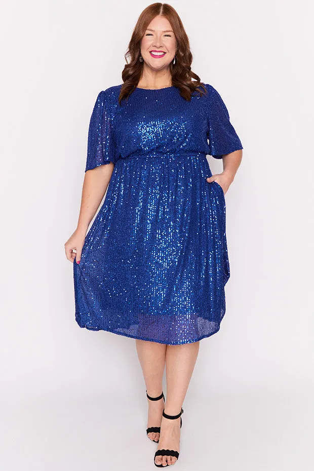 Tinsley Cobalt Sequins Dress