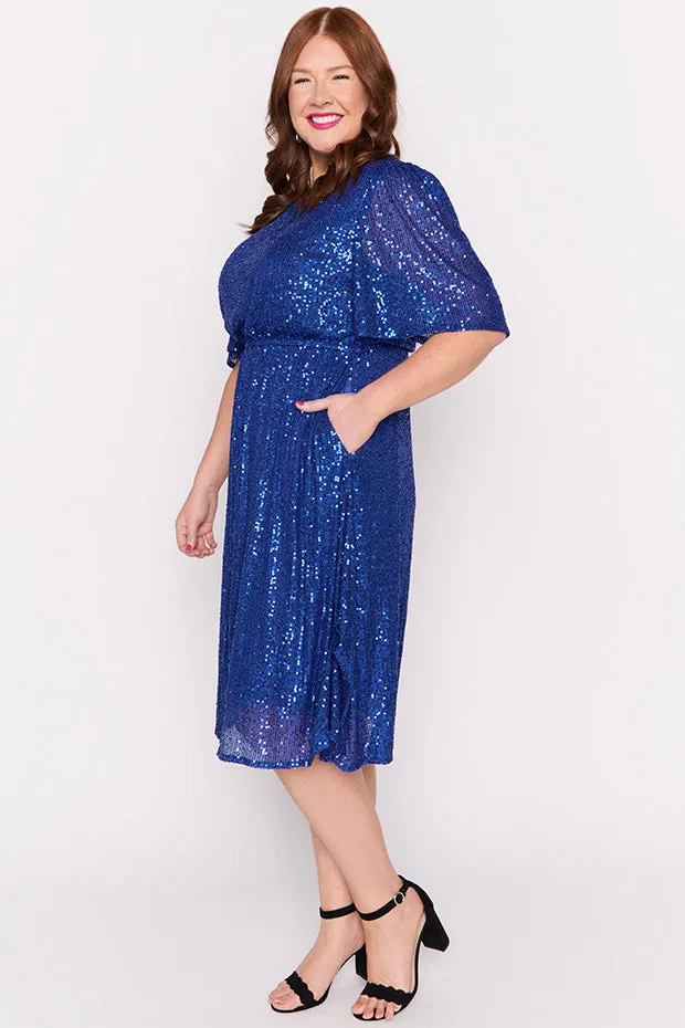 Tinsley Cobalt Sequins Dress