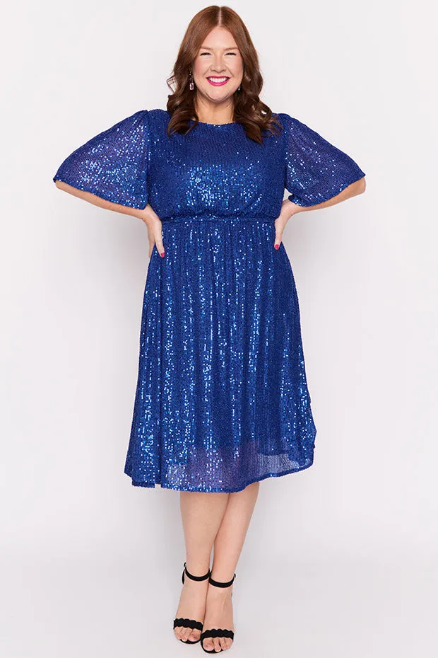 Tinsley Cobalt Sequins Dress