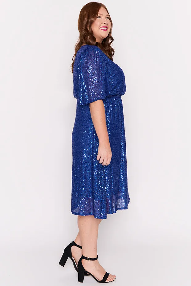 Tinsley Cobalt Sequins Dress