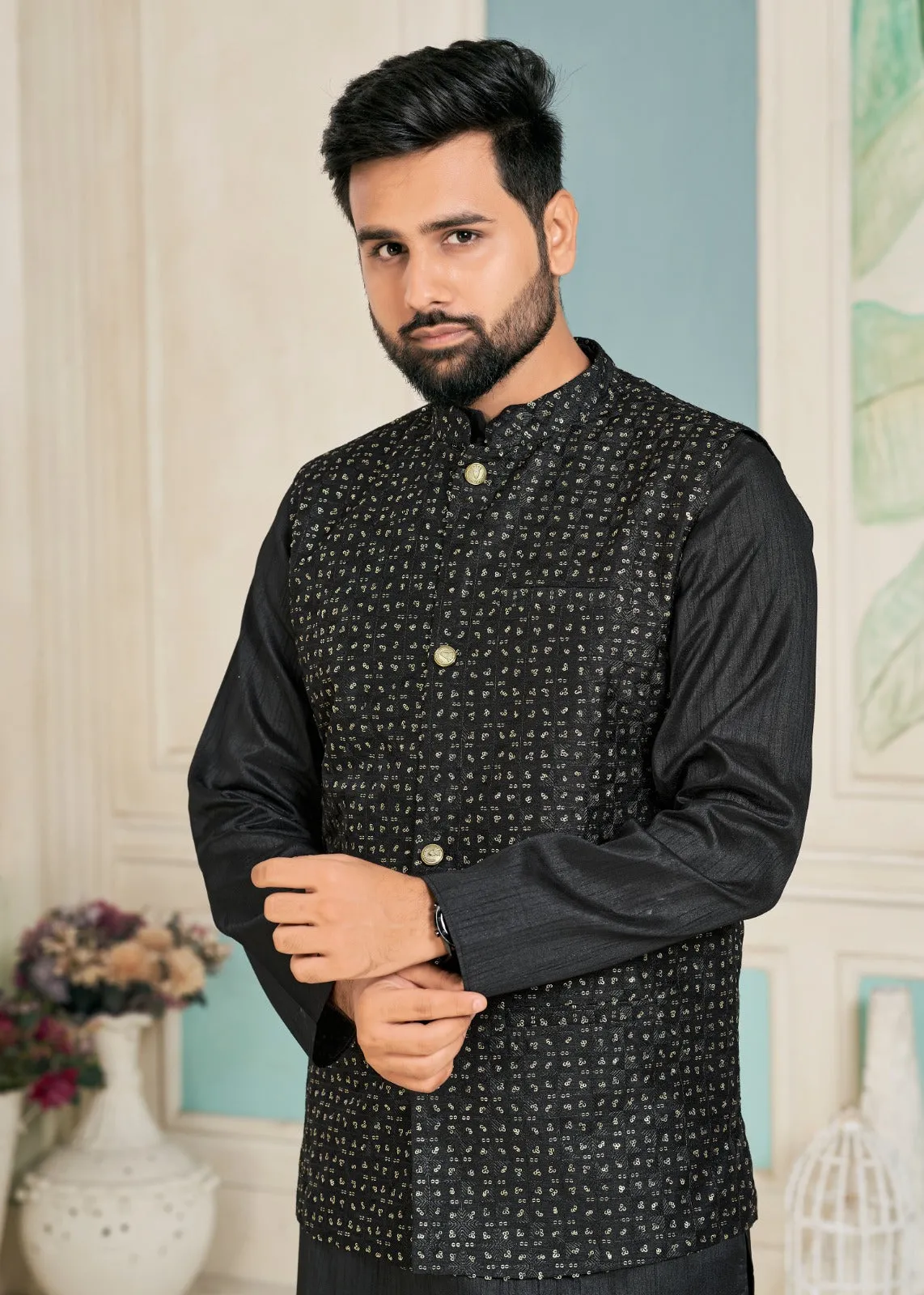 Traditional Mens Kurta Pant Jacket