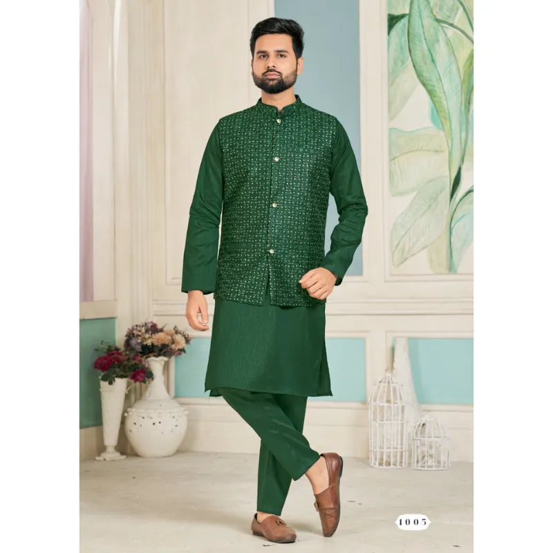 Traditional Mens Kurta Pant Jacket