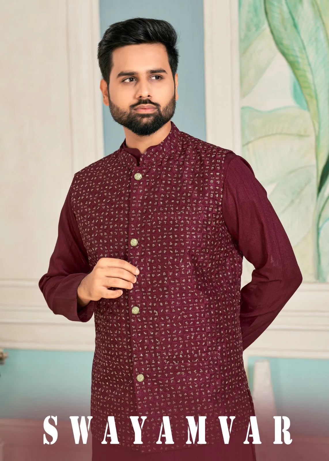 Traditional Mens Kurta Pant Jacket