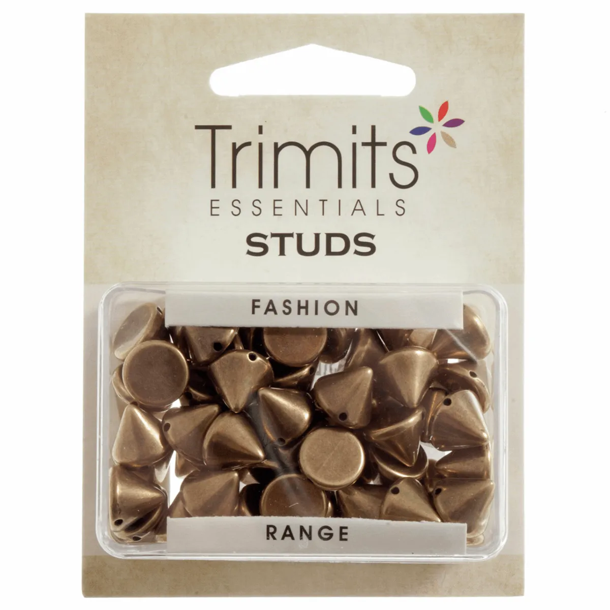 Trimits Brass Cone Sew-On Studs - 7mm (Pack of 50)