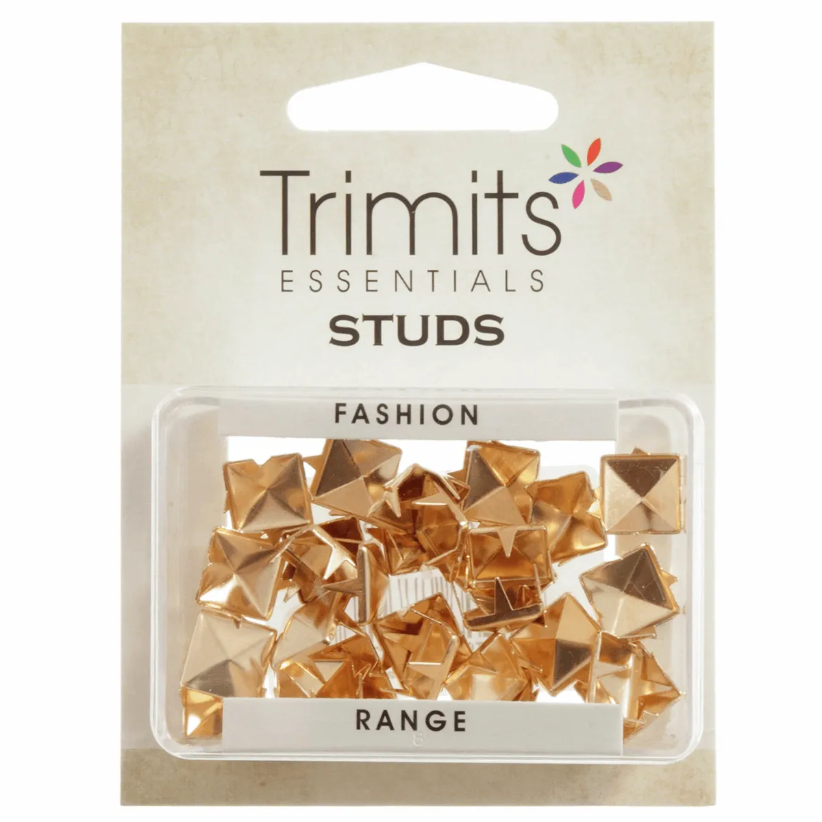 Trimits Gold Pyramid Claw Studs - 9mm (Pack of 30)