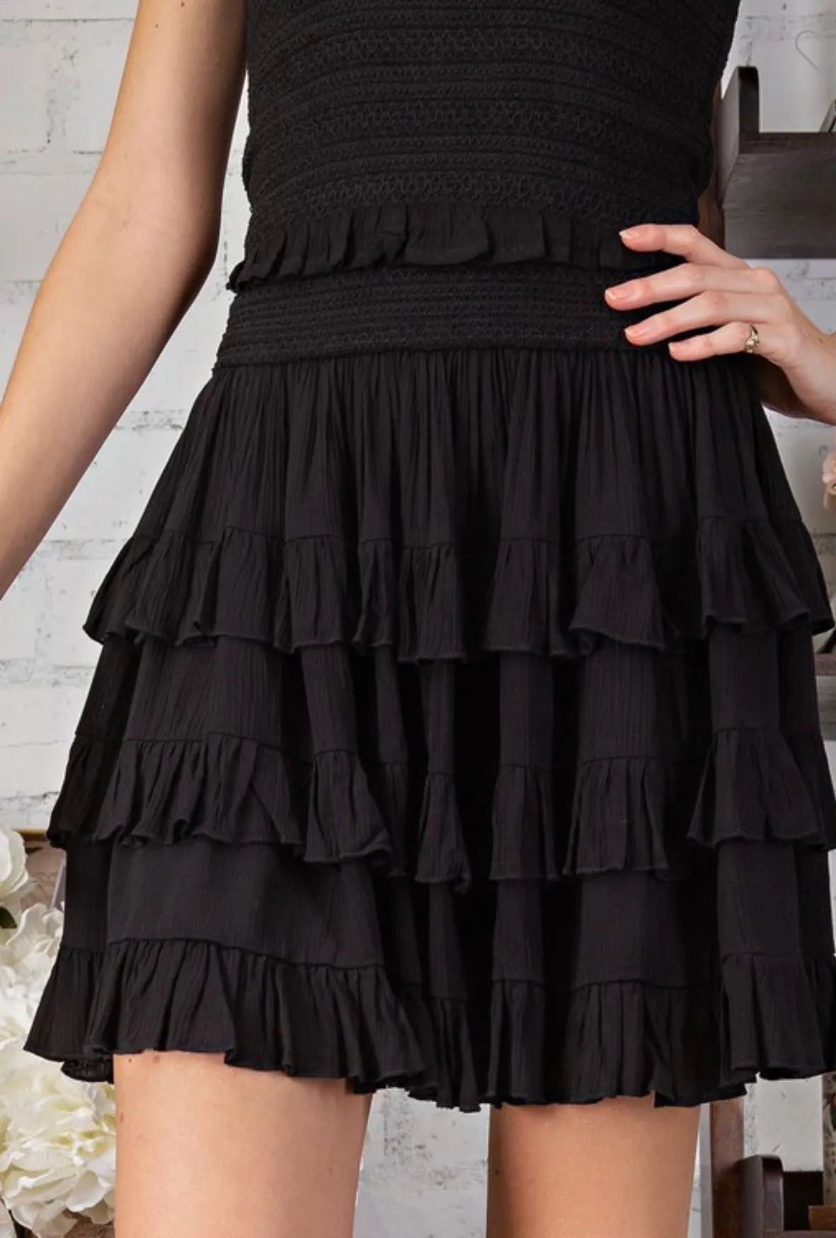 Triple Ruffled Flyaway Skirt