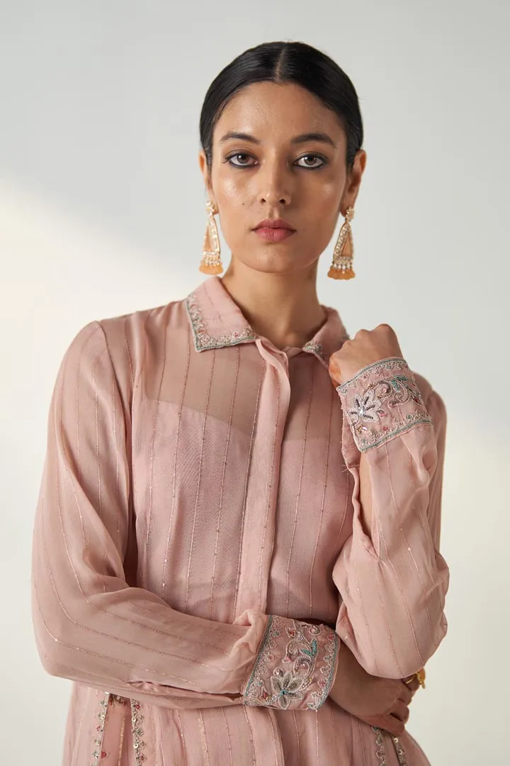 VANI BLUSH PINK SHIRT PANT SET