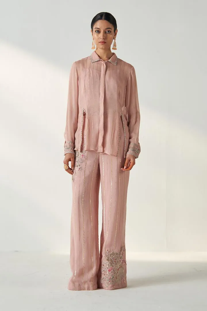 VANI BLUSH PINK SHIRT PANT SET