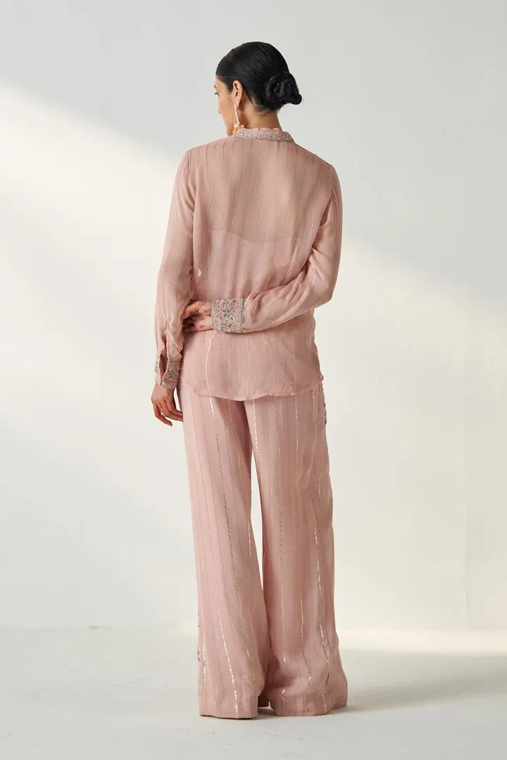 VANI BLUSH PINK SHIRT PANT SET