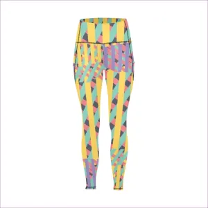 Vivid Weaved High waist Leggings with Pockets