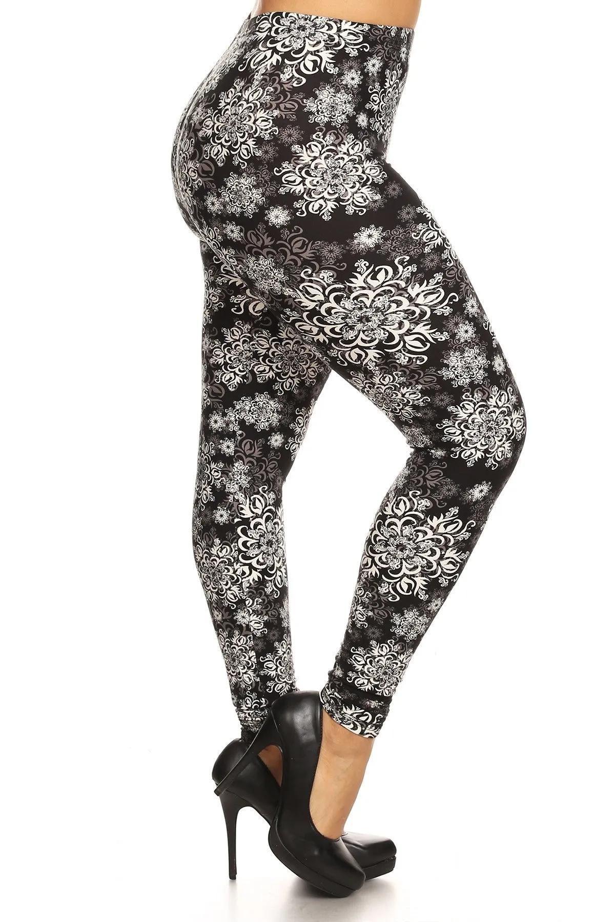 Voluptuous ( ) Plus Size Abstract Print, Full Length Leggings - Ships from The USA