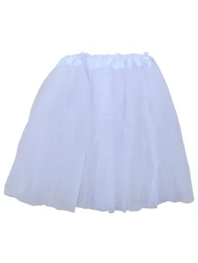 White Plus Size Adult Tutu Skirt - Women's Plus Size 3- Layer Basic Ballet Costume Dance Tutus