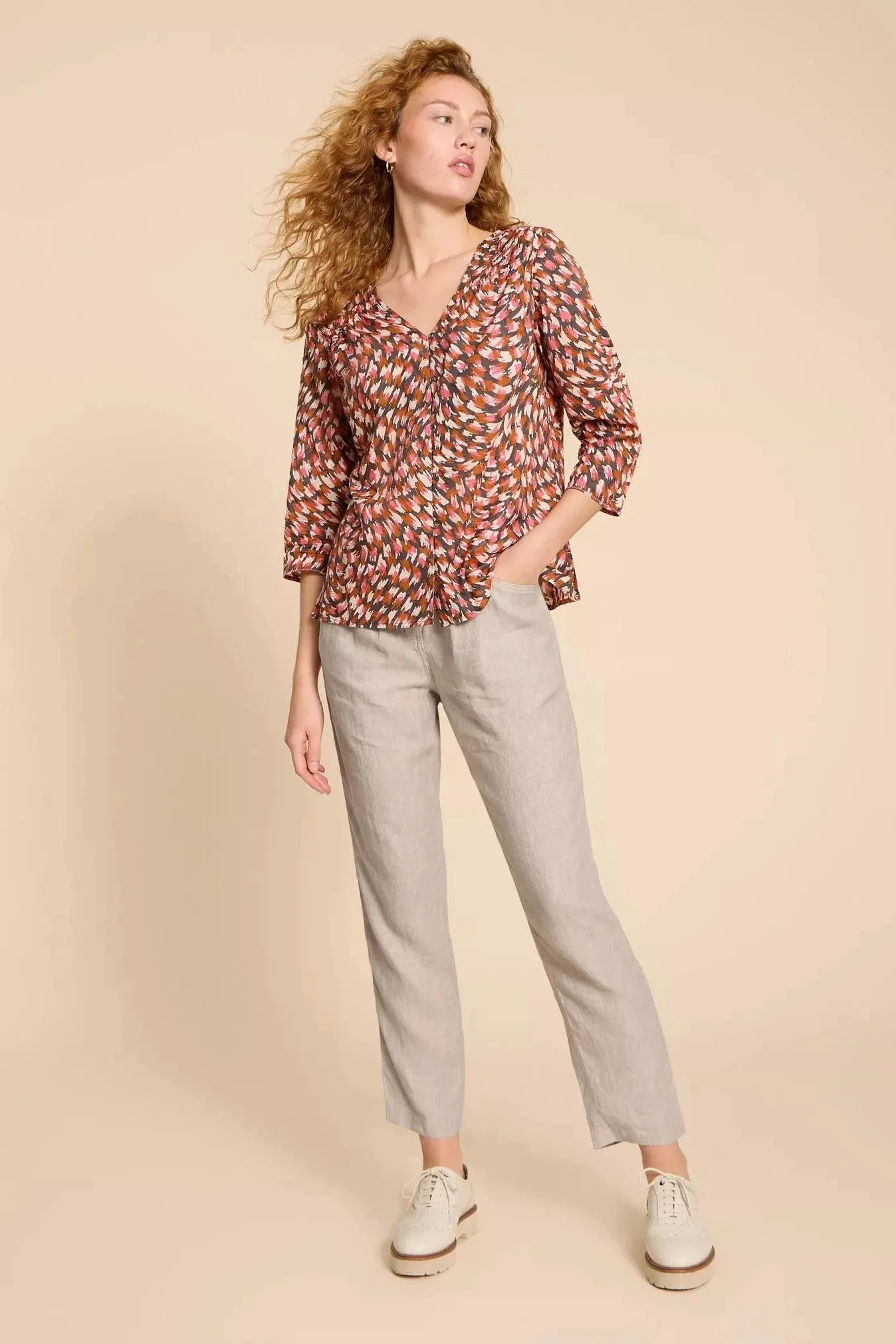 White Stuff Rowena Trouser SS24 - Light Natural