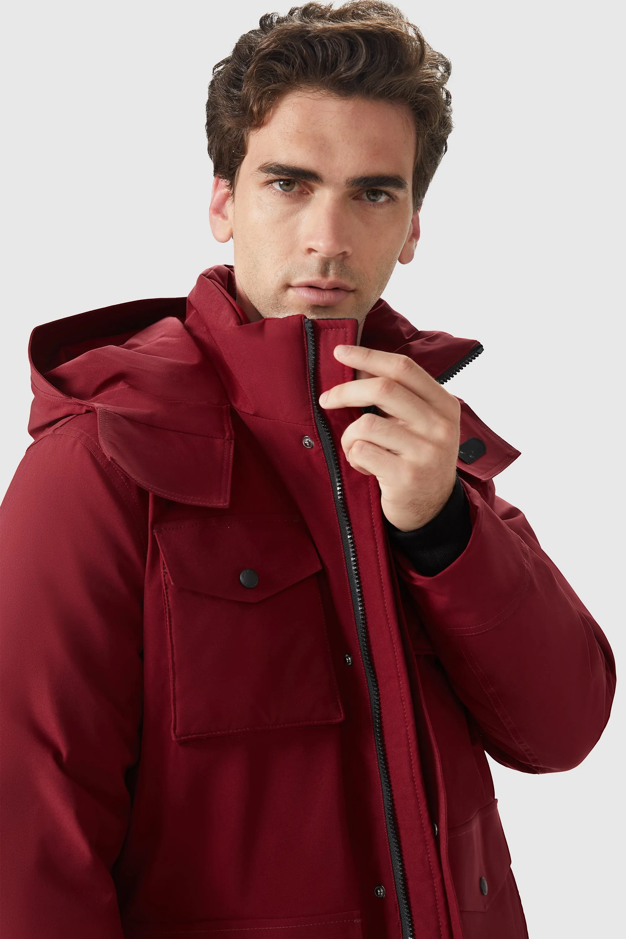 Windproof Warm Hooded Down Jacket