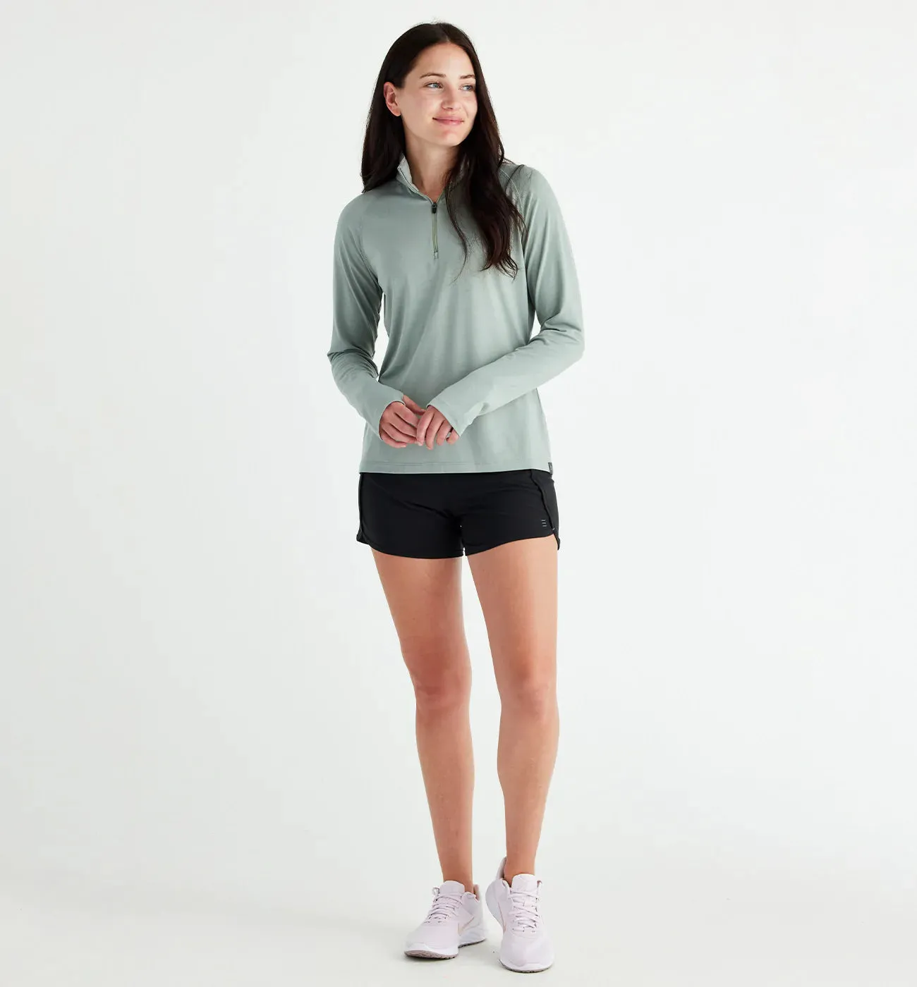 Women's Bamboo Flex Quarter Zip - Dark Sage