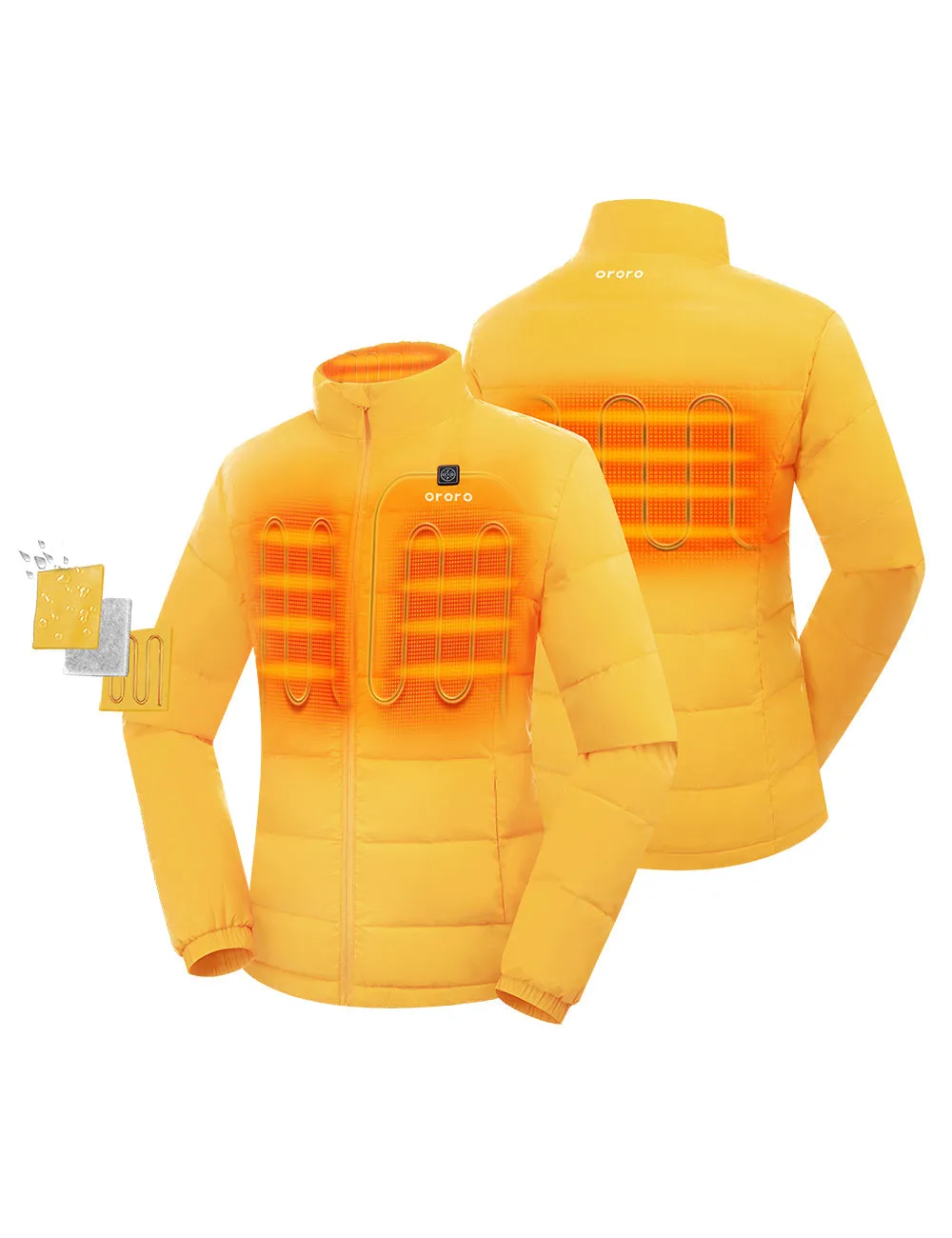 Women's Heated Thermolite® Puffer Jacket - Black / Yellow