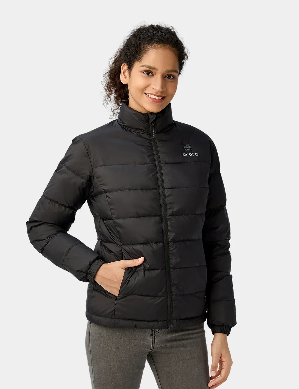 Women's Heated Thermolite® Puffer Jacket - Black / Yellow